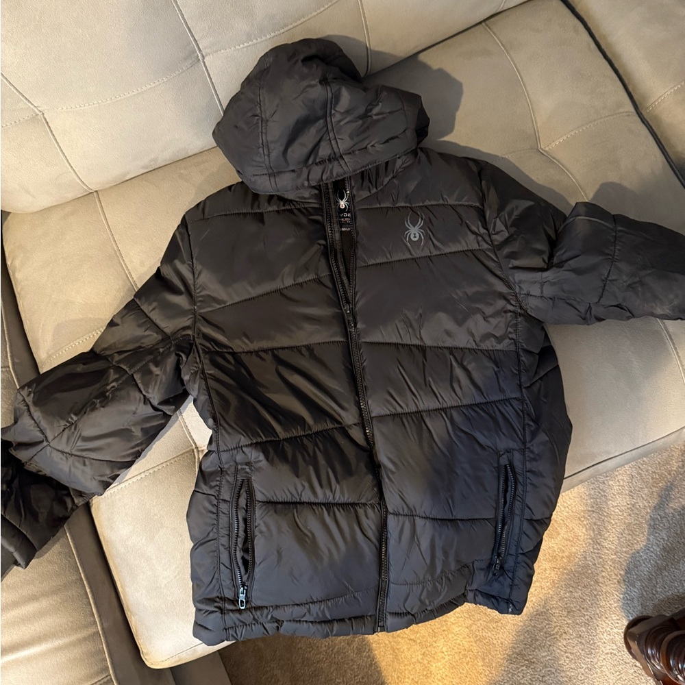 Spyder Black Insulated Jacket Boys Large, great condition
